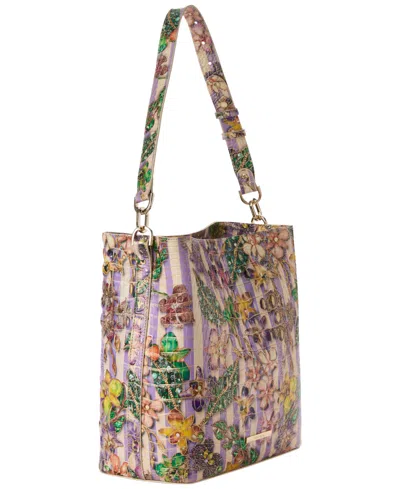 Brahmin Celina Medium Leather Bucket Bag In Multi