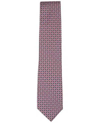Perry Ellis Men's Classic Diamond Pattern Tie In Pink