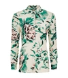BURBERRY Floral Print Silk Shirt