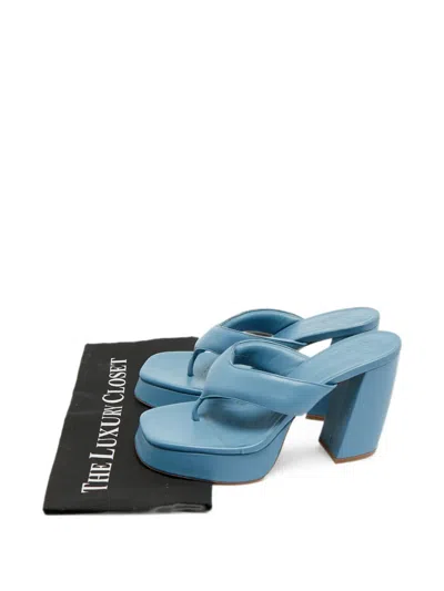 Pre-owned 424 Platform Thong Sandals In Blue