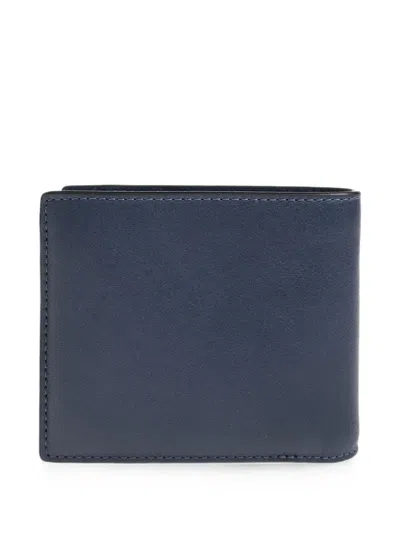 Coach Logo-print Leather Wallet In Black