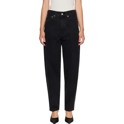 Agolde 80s High-rise Straight-leg Jeans In Black