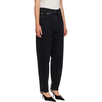 Agolde 80s High-rise Straight-leg Jeans In Black