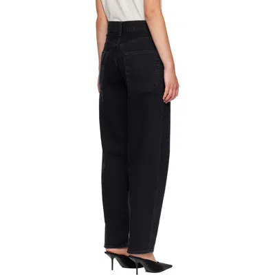 Agolde 80s High-rise Straight-leg Jeans In Black