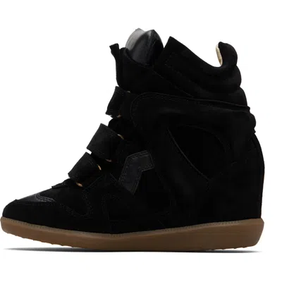 Isabel Marant Leather-trimmed Suede High-top Wedge Sneakers In Multi