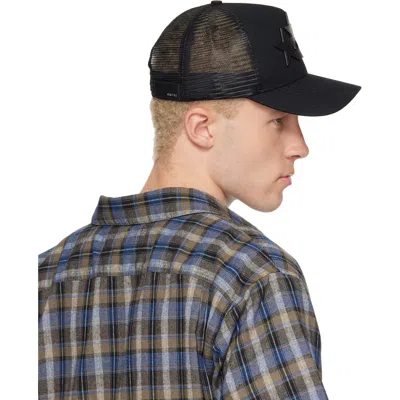 Amiri Star Print Cotton Baseball Cap With Adjustable Strap In Black