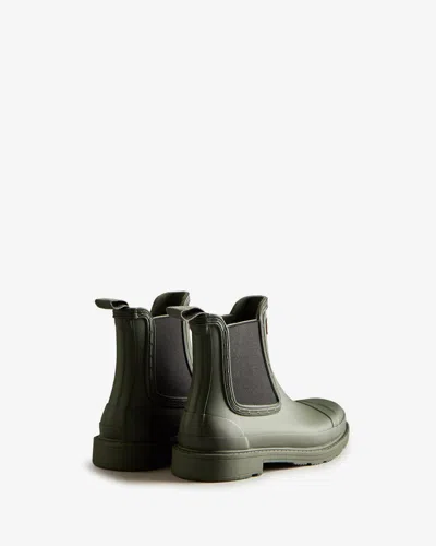 Hunter Commando Womens Chelsea Boot In Green