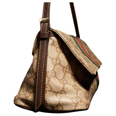 Gucci Medium Shoulder Bag With Web In Brown
