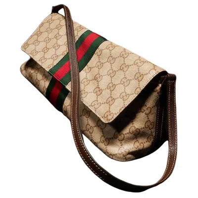 Gucci Medium Shoulder Bag With Web In Brown