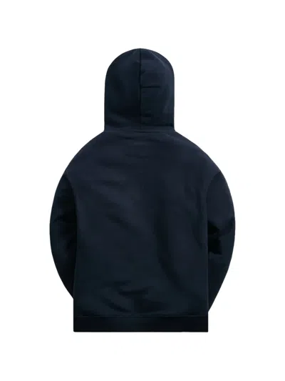 Kith Logo-print Drawstring Hoodie In Blue