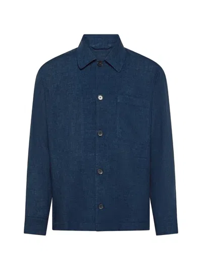 Cruna Cardiff Button-up Jacket In Blue