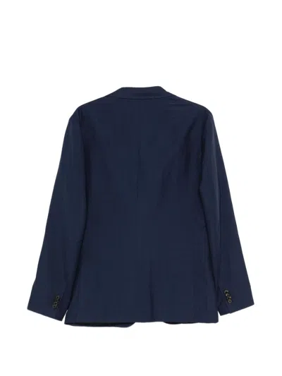 Corneliani Single-breasted Blue Suit In Blue