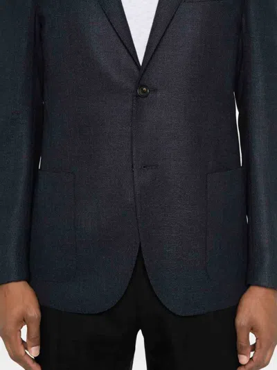Corneliani Single-breasted Notch-lapels Blazer In Blue