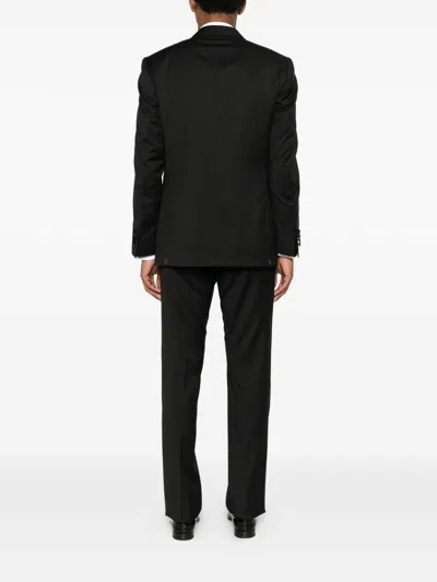 Corneliani Black Virgin Wool Suit In Black