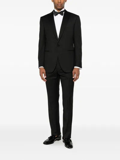 Corneliani Black Virgin Wool Suit In Black
