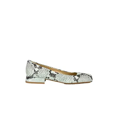 Bottega Veneta Tower Python-print Ballerina Shoes