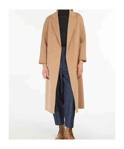 Max Mara Wool Broadcloth Midi Coat - Camel In Brown