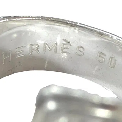 Pre-owned Hermes Gold Silver Silver 925 Band Ring () In Multi