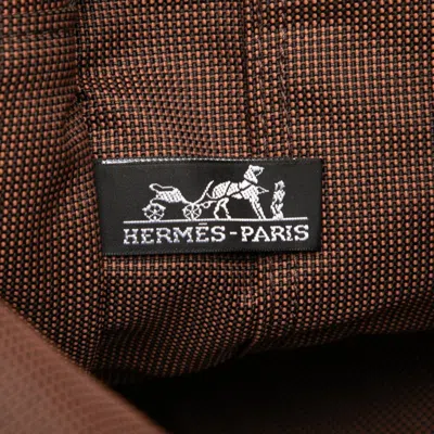 Pre-owned Hermes Her Line Brown Canvas Backpack ()