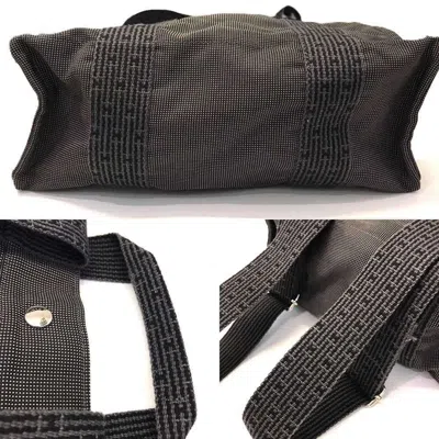 Pre-owned Hermes Her Line Gray Canvas Backpack ()