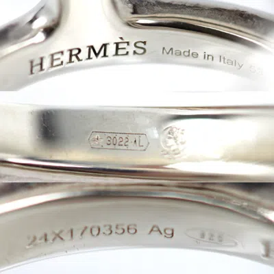 Pre-owned Hermes Silver 925 Band Ring ()