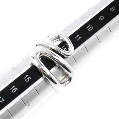 Pre-owned Hermes Silver 925 Band Ring ()