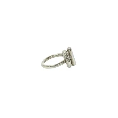 Pre-owned Hermes Silver Silver 925 Band Ring ()