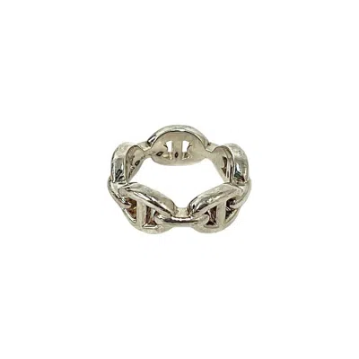 Pre-owned Hermes Silver Silver 925 Band Ring ()