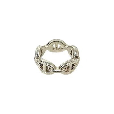 Pre-owned Hermes Silver Silver 925 Band Ring ()