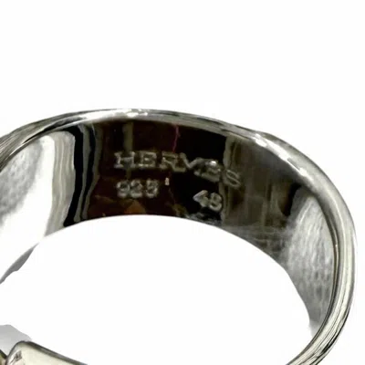 Pre-owned Hermes Silver Silver 925 Band Ring ()