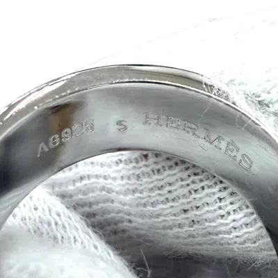 Pre-owned Hermes Silver Silver 925 Band Ring ()