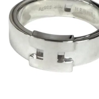 Pre-owned Hermes Silver Silver 925 Band Ring ()