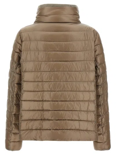 Herno Reversible Down Jacket Puffer Jackets Brown In Brown