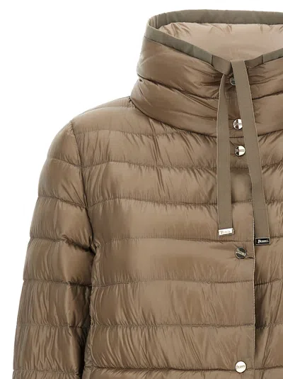 Herno Reversible Down Jacket Puffer Jackets Brown In Brown