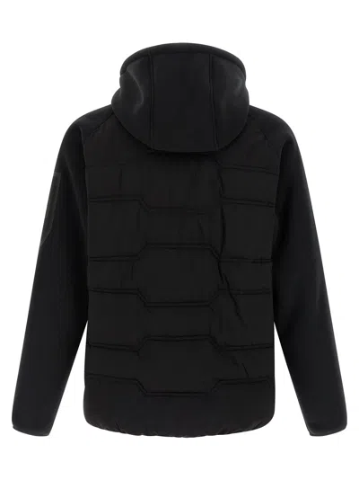 Hugo Boss Quilted Hybrid Jacket In Black