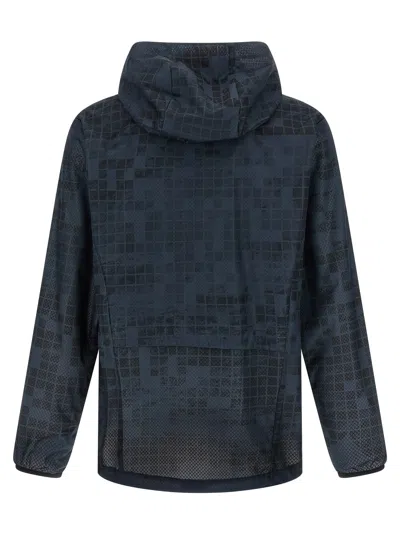 Hugo Boss Blue Rubber Shell Men's Jacket In Blue