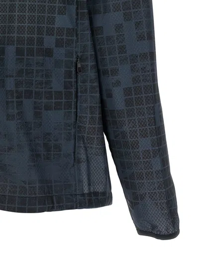 Hugo Boss Blue Rubber Shell Men's Jacket In Blue