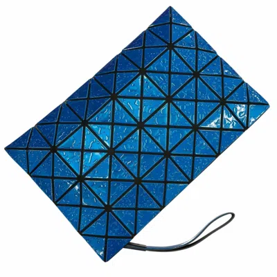 Pre-owned Issey Miyake Blue Polyester Nylon Elastane Brass Clutch Bag ()