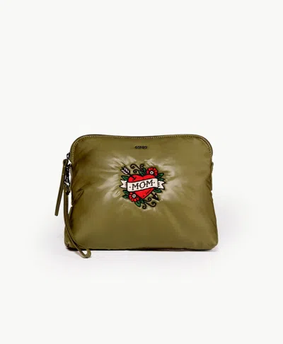 Caraa Baby Pouch Embroidered In Green