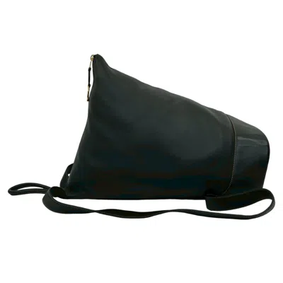 Pre-owned Loewe Black Leather Backpack Pouch ()