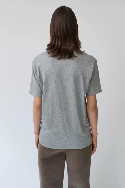 Shop Acne Studios Crewneck T-shirt Zinc Grey Melange