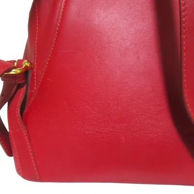Pre-owned Loewe Red Color Leather Backpack ()
