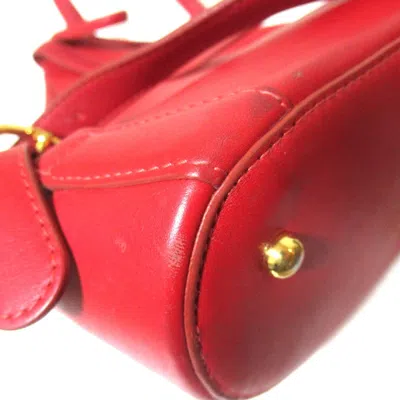 Pre-owned Loewe Red Color Leather Backpack ()