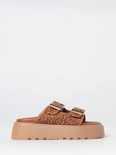 Casadei Heeled Sandal Woman Color Brown In Multi