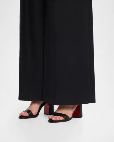 Christian Louboutin Miss Jane Nappa Leather Heeled Sandals 85 In Black
