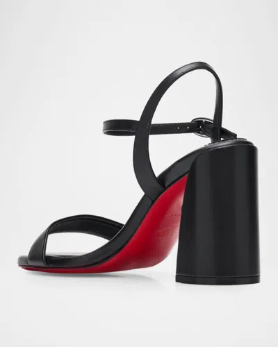 Christian Louboutin Miss Jane Nappa Leather Heeled Sandals 85 In Black
