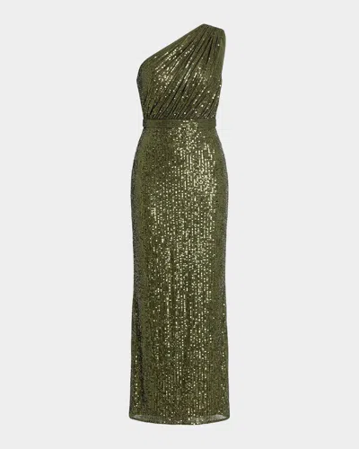 Mac Duggal 26694 Long One Shoulder Formal Prom Gown In Purple