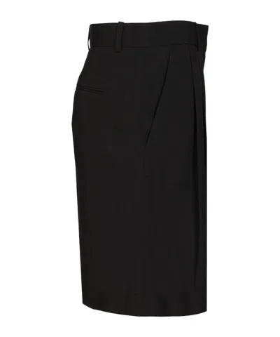 Khaite Auggie Virgin-wool Shorts In Black