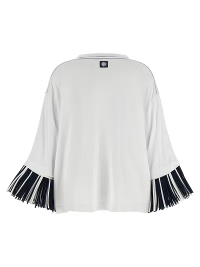 Jacquemus Blue Solid Crew Neck T-shirt In Multi