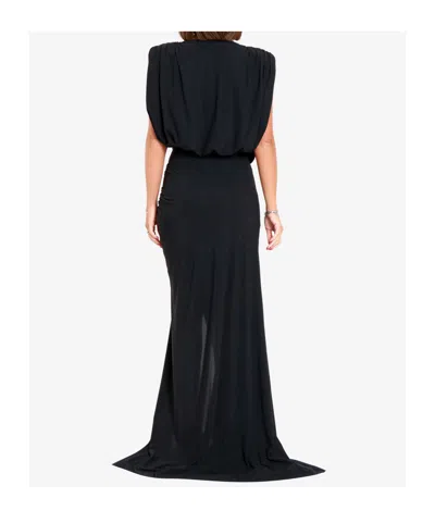 Amazuìn Draped Dress In Black